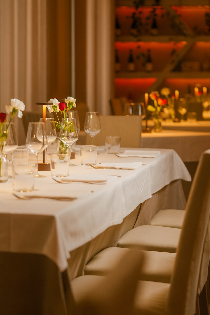 Dettagli della tavola e del chiostro